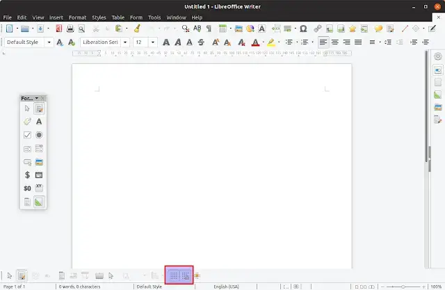 LibreOffice 显示网格对齐网格
