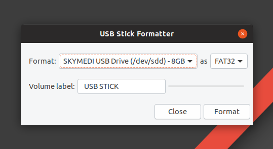USB Stick Formatter for Linux