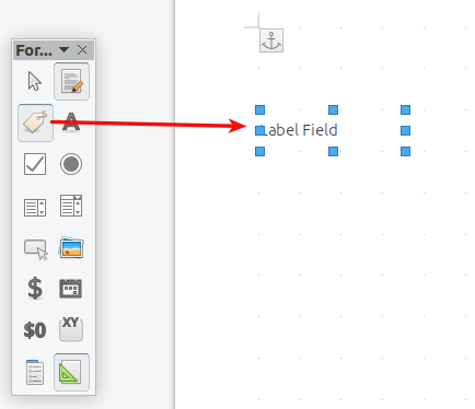 Libreoffice add label field Libreoffice add label field